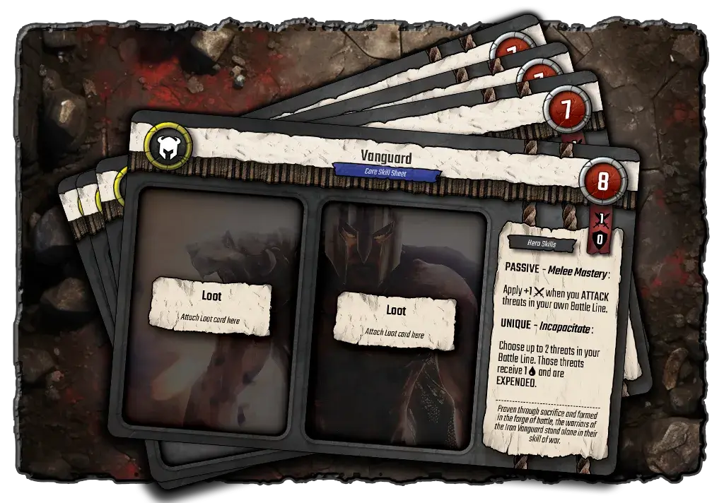 Skill Sheets from the Epic Expansion In Heroes of the Sanctum