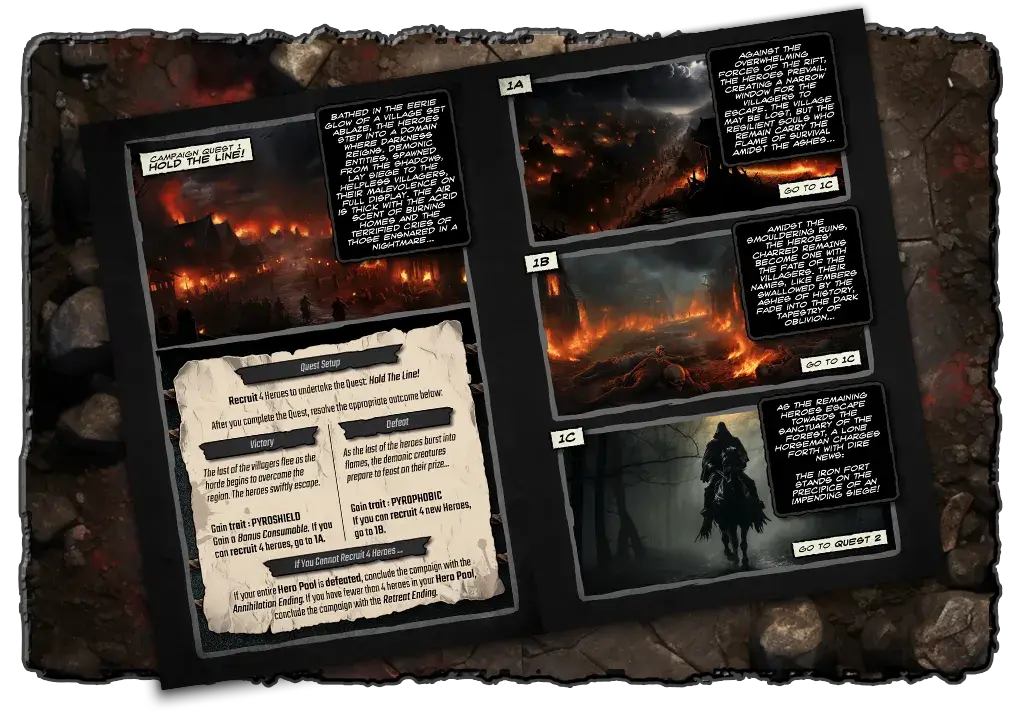 Heroes of the Sanctum Comic Campaign - Quest Outcomes